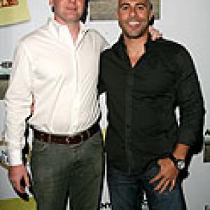 Producer Stephen Lhereux and Actor Sam Sabbah arrive at OUTSIDE SALES DVD Launch Party at The House