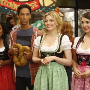 Still of Yvette Nicole Brown Alison Brie Gillian Jacobs and Danny Pudi in Community 2009