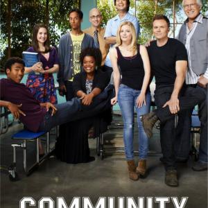 Still of Chevy Chase Ken Jeong Joel McHale Yvette Nicole Brown Alison Brie Gillian Jacobs Danny Pudi and Donald Glover in Community 2009