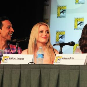 Alison Brie, Gillian Jacobs and Danny Pudi at event of Community (2009)