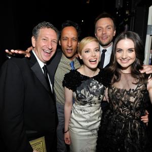 Russ Krasnoff, Joel McHale, Alison Brie, Gillian Jacobs and Danny Pudi at event of Community (2009)