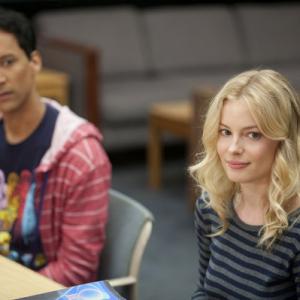 Still of Gillian Jacobs and Danny Pudi in Community (2009)