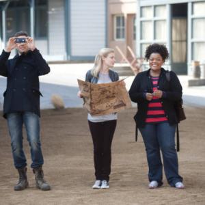Still of Joel McHale, Yvette Nicole Brown and Gillian Jacobs in Community (2009)