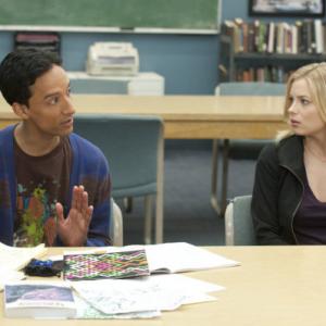 Still of Gillian Jacobs and Danny Pudi in Community 2009