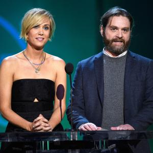 Zach Galifianakis and Kristen Wiig at event of 30th Annual Film Independent Spirit Awards 2015