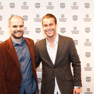 Oskar Thor Axelsson  Thor Kristjansson at BLACKS GAME world premiere at the Rotterdam Film Festival