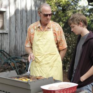 Still of Craig T. Nelson and Miles Heizer in Parenthood (2010)