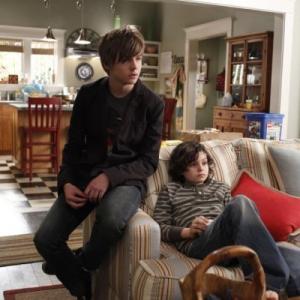 Still of Max Burkholder and Miles Heizer in Parenthood 2010
