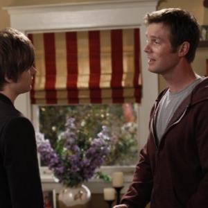 Still of Peter Krause and Miles Heizer in Parenthood (2010)