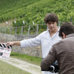 Jason Wise on the set of Somm in Germany