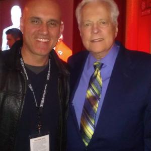 Actor/Patrick Barnitt with Robert Osborne, Host of Turner Classic Movies at the closing night party at the Hollywood Roosevelt, April 15th, 2012