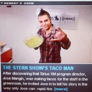 That time I made Howard Stern and his staff some of my award winning guacamole & tacos!