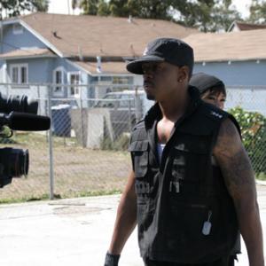 Director Marques T Owens on set of 070707
