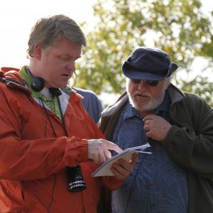 Richard Boddington and 1st AD Stewart Young on the set of Against The Wild 2012