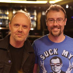 Martin Sundstrøm with Metallica drummer on an episode of 