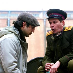 Reg Traviss discusses final battle scene on location with Mihaly Szabados 2005