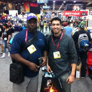 Jin Kelley and Kevin Grevioux take a break from the madness Comiccon 2014