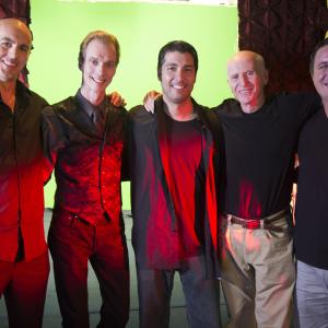 Douglas Tait, Doug Jones Director Jin Kelley, Philip Friedman, and Nicholas King on set of Nightmares.