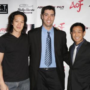 Producer Jin Kelley with Jeffrey Gee Chin and Leonard Wu at Asian's on Film Festival