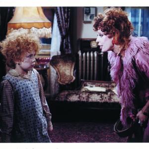 Still of Carol Burnett and Aileen Quinn in Annie 1982