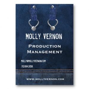 My new business card Branded with the overalls!