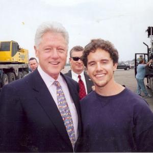President Bill Clinton  Damien Moreno on the set of Terminator 3 Rise of the Machines