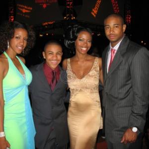 Temple Poteat, Tequan Richmond, Jill Marie Jones and Kevin Phillips attend the 37th Annual NAACP Image Awards afterparty in Los Angeles, CA.
