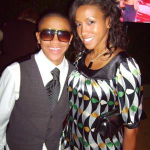 Tequan Richmond and Temple Poteat at an Emmy Awards afterparty in Los Angeles CA