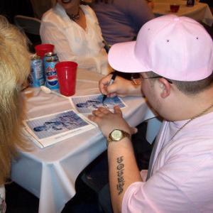 Scott visiting fans at the Katrina Benefit, Shaker Heights, OH, 10-22-05!