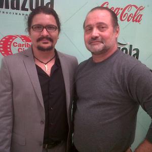Mario Lebrn con Bladimir Abud director de La lucha de Ana