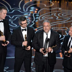 Skip Lievsay Chris Munro Christopher Benstead and Niv Adiri at event of The Oscars 2014
