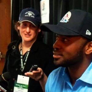 interviewing Curtis Martin  the Pro Football Hall of Fame Canton Ohio