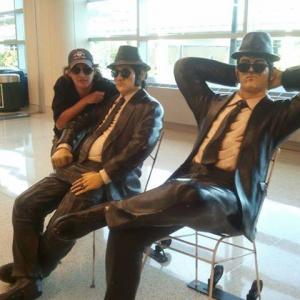 Waiting for our next gig flight Chicago OHare International Airport