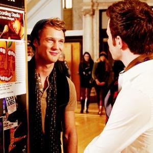 Still of Oliver Kieran-Jones and Chris Colfer in Glee and Sadie Hawkins