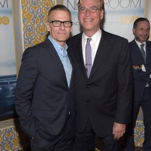 Aaron Sorkin and Michael Lombardo at event of The Newsroom 2012
