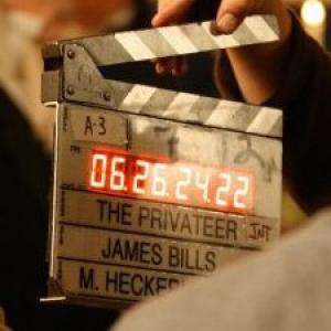 Slate of the original short film Privateer Directed by James L Bills