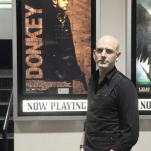 Adrian Langley-writer/director/cinematographer/editor at the premiere of the feature film 