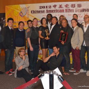 Megan Nguyen with cast of Battle BBoy at Chinese American Film Festival 2012