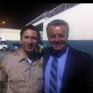 Aramis Sartorio and Ray Wise Filming Jurassic City, 2014
