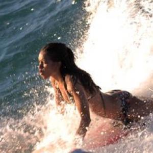 on the set of Blue Crush 2