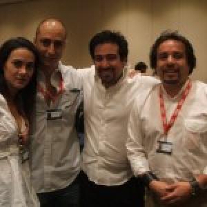Lemon Films executives Left Pedro Araneda Middle and director Ulises Guzmn Right