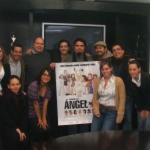 Executive Producer Pedro Araneda with the distribution team of Buenavista preparing for the release of Calling an Angel