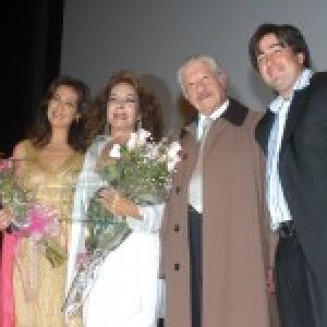 Actress Diana Golden (Left), actress Elsa Aguirre (Middle Left), actor Ignacio López Tarso (Middle Right) and Pedro Araneda (Right).