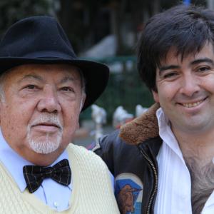 Actor Sergio Corona (Right) and Pedro Araneda (Left) on location of Sugar Candy.