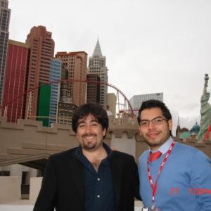 Pedro Araneda Left and producer David Agrasanchez Right during NAPTE in Las Vegas