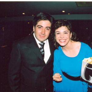 Pedro Araneda Right and Actress Paty Llaca in the World Premiere of Llamando a un Angel Calling an Angel