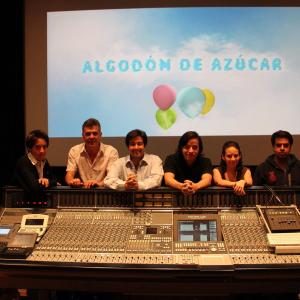 Pedro Araneda and Adrian Pallares in the sound mix of SUGAR CANDY