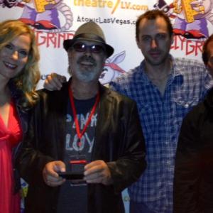 Tara with Gordon Bressack Jody Barton and Tim Moran at the 2013 PollyGrind Film Festival