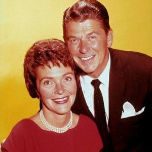 Ronald Reagan with wife Nancy C 1955