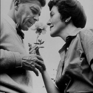 Ronald Reagan with wife Nancy at home C. 1955